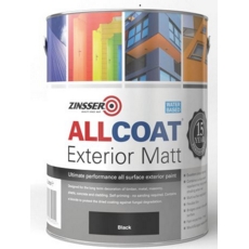 ZINSSER ALLCOAT EXTERIOR WATERBASED MATT BLACK 2.5LITRE